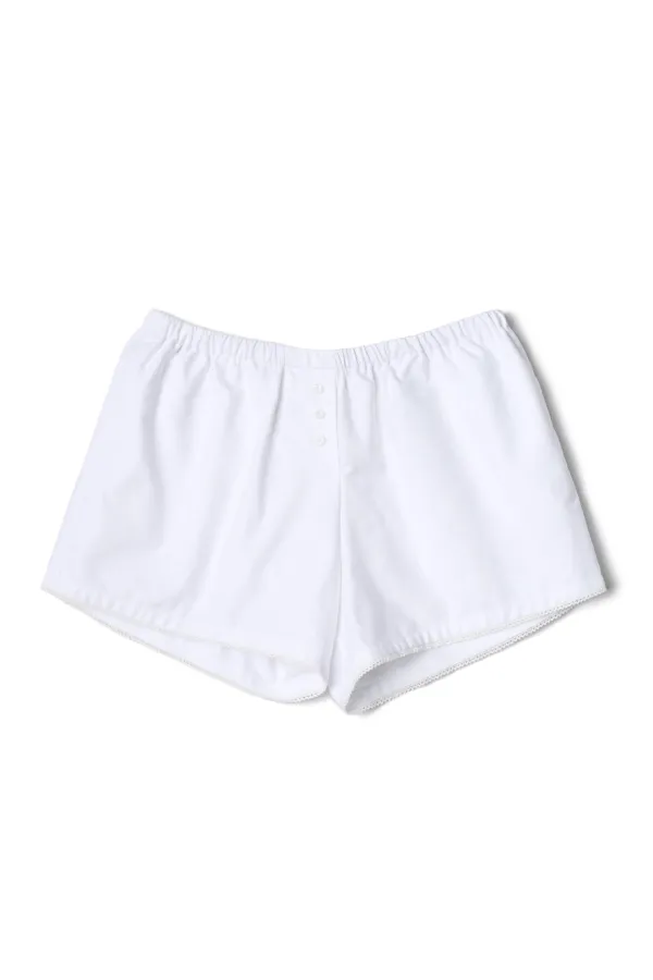 [효민 착용] Lace Cotton Shorts White