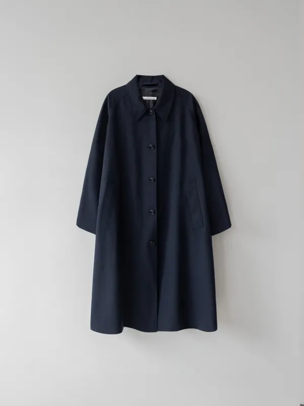Gabardine Wool Walker Coat (Navy)