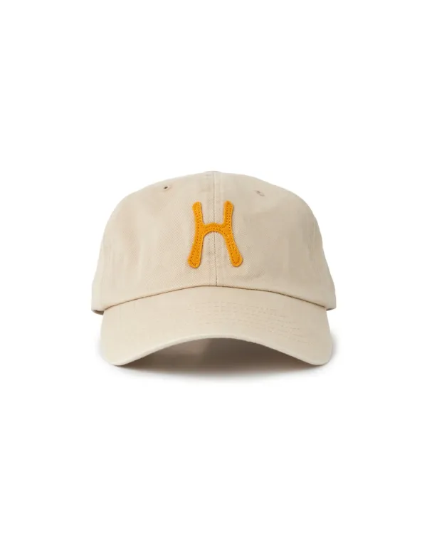 H Logo Cotton Ball Cap_Beige
