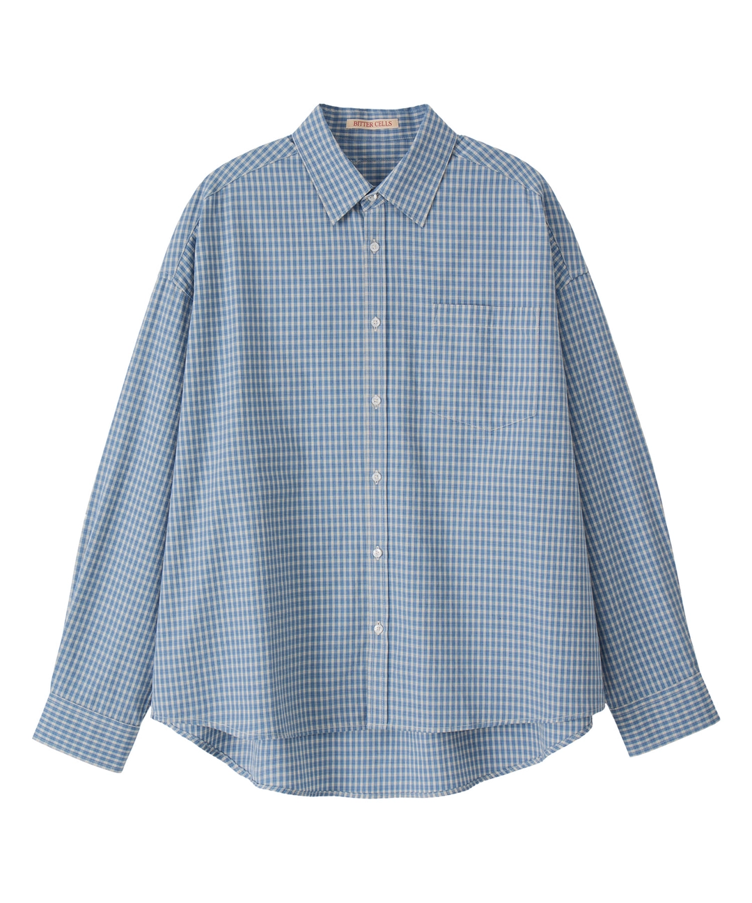 비터셀즈 Oversized Connie Check Shirt-Blue 상품 이미지 1