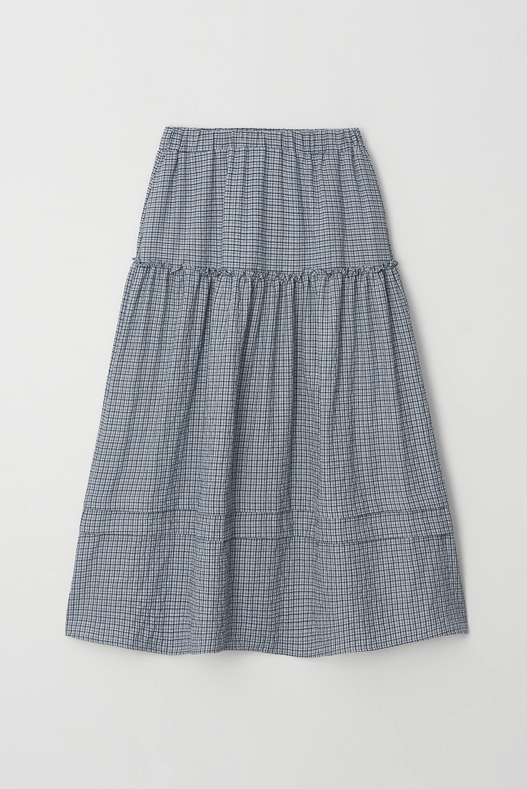 브렌다 브렌든 koen long skirt - navy check 상품 이미지 1