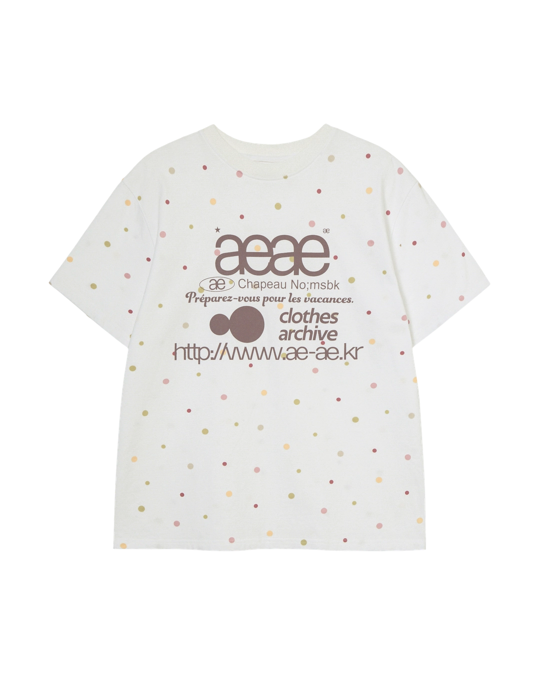 에이이에이이 [6/4 예약발송] WEB LOGO COLOR DOT T-SHIRTS [WHITE] 상품 이미지 1