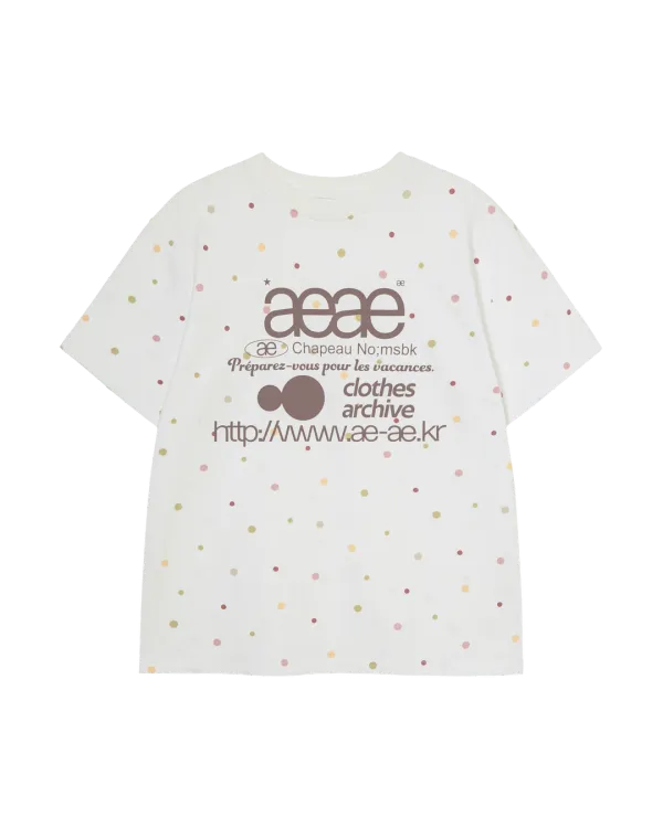 [6/4 예약발송] WEB LOGO COLOR DOT T-SHIRTS [WHITE]