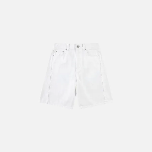 [S,M: 7/31 예약발송] SIJN6108 버뮤다 데님 쇼츠_White