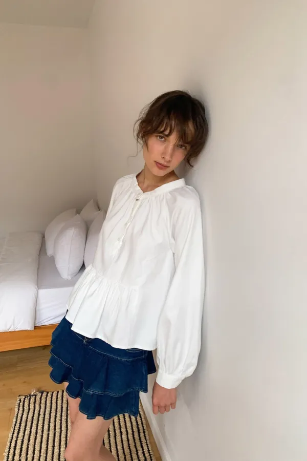 (시즌오프) Boston Blouse / White