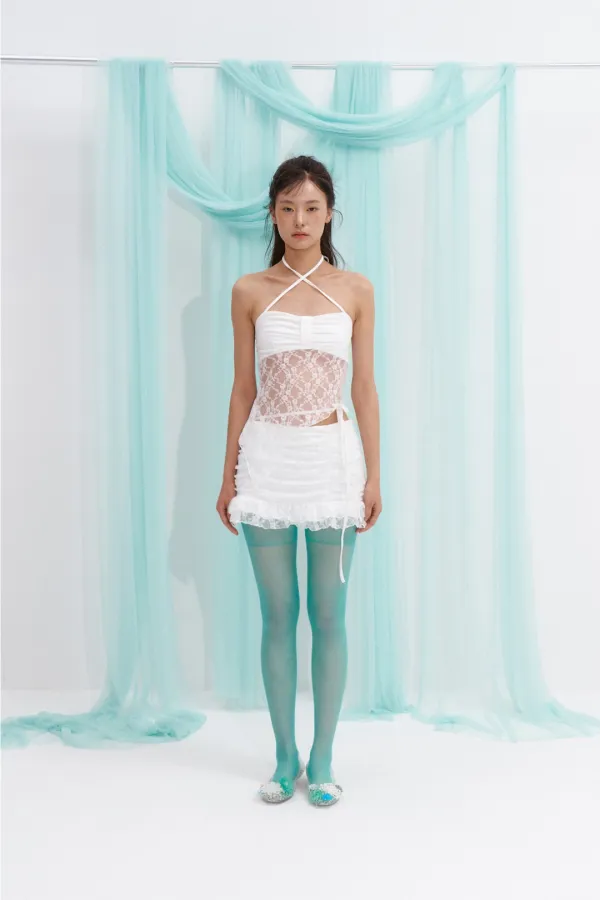 UNBAL LACE TOP (WH)