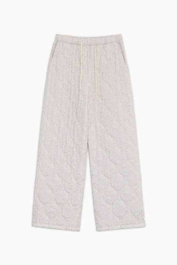 [10/6 SOON] FLORAL QUILTED OVERSIZED BANDING PANTS, PINK FLORAL