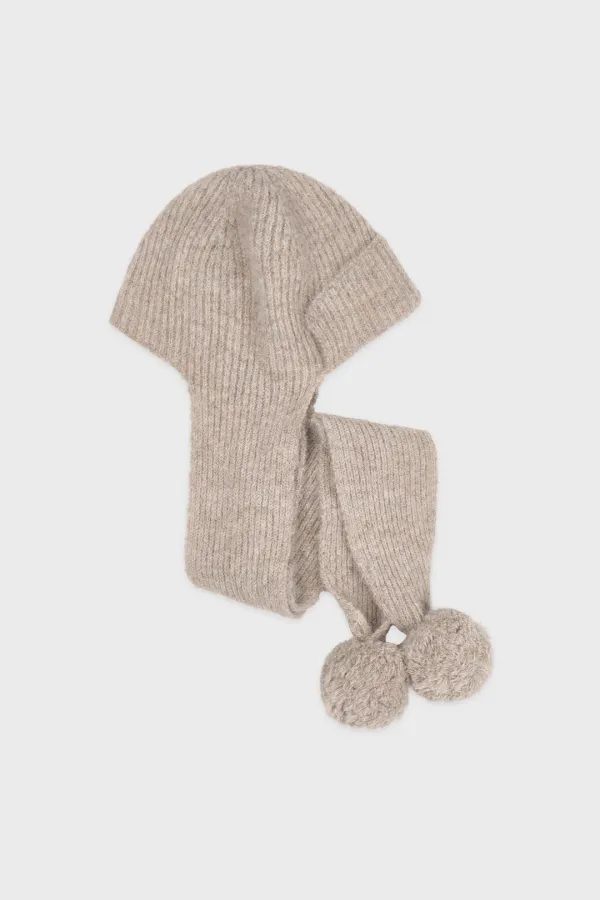 Long Knit Balaclava (Beige)