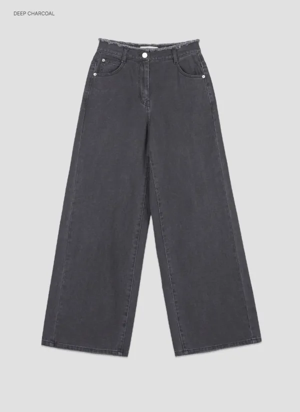 (PT-5728)WARM DEMAGE WASHING DENIM PANTS