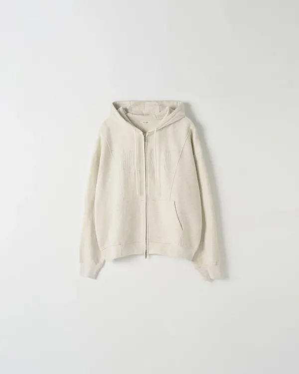 Soft Line Hoodie Zip-Up [MELANGE GREY]