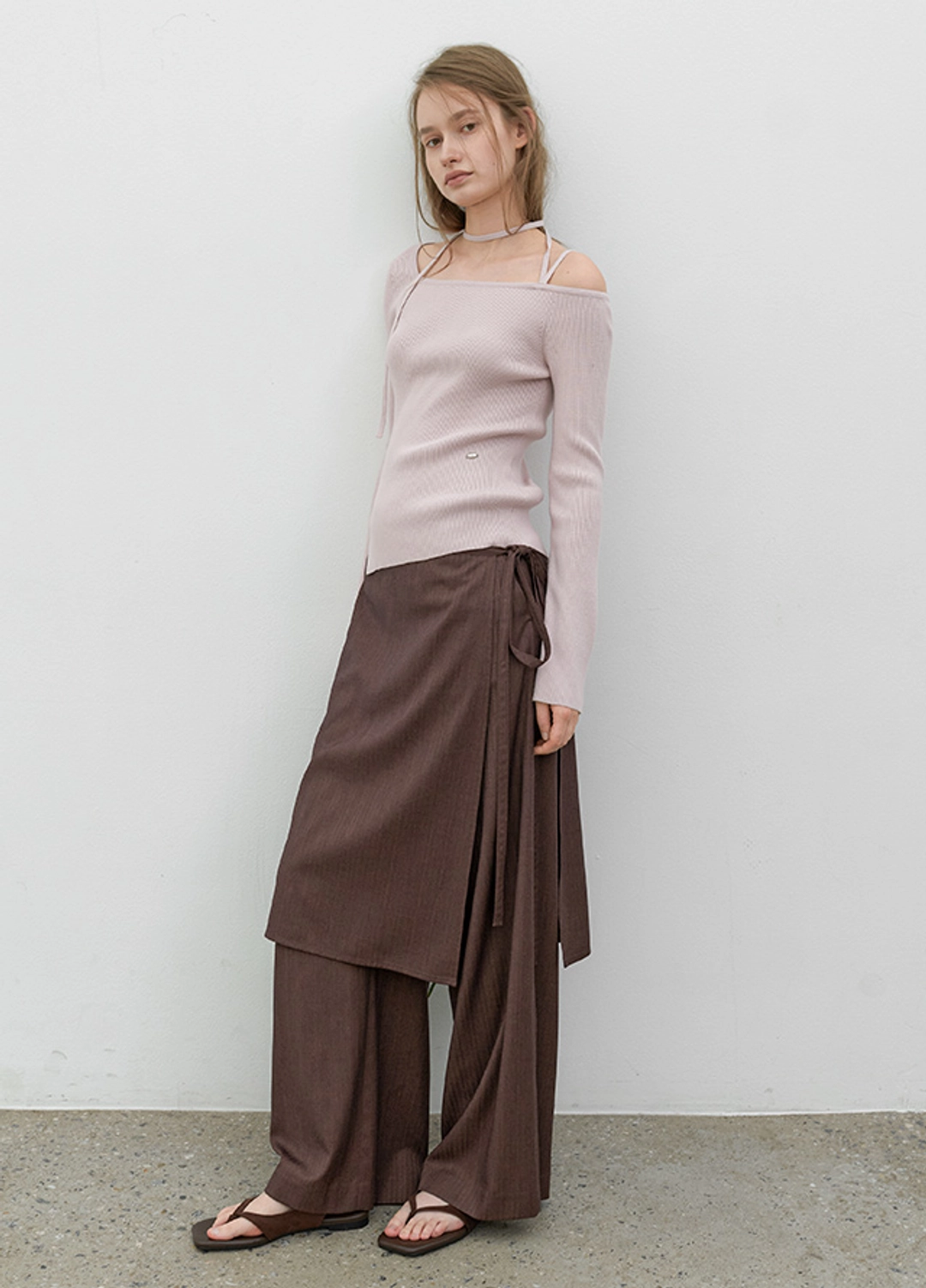 아뜰리에 나인 (PT-5828)LAYERED WRAP SKIRT PANTS 상품 이미지 2