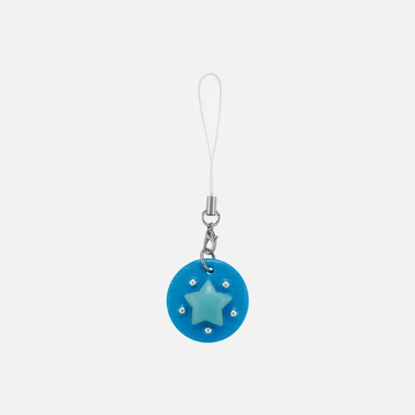 star round phone strap-blue