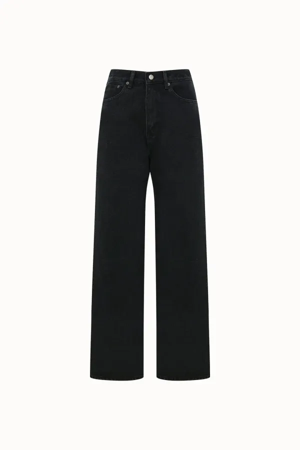 Wide Long Denim[LMBDAUDN4119]-Black