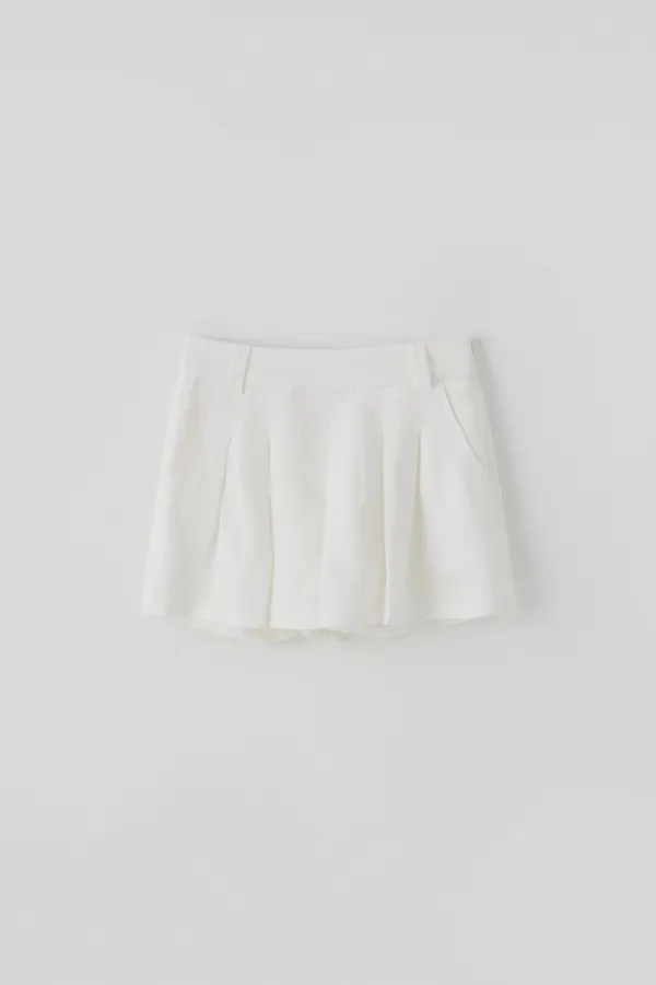 T/T Oat pleats skirt pants (white)