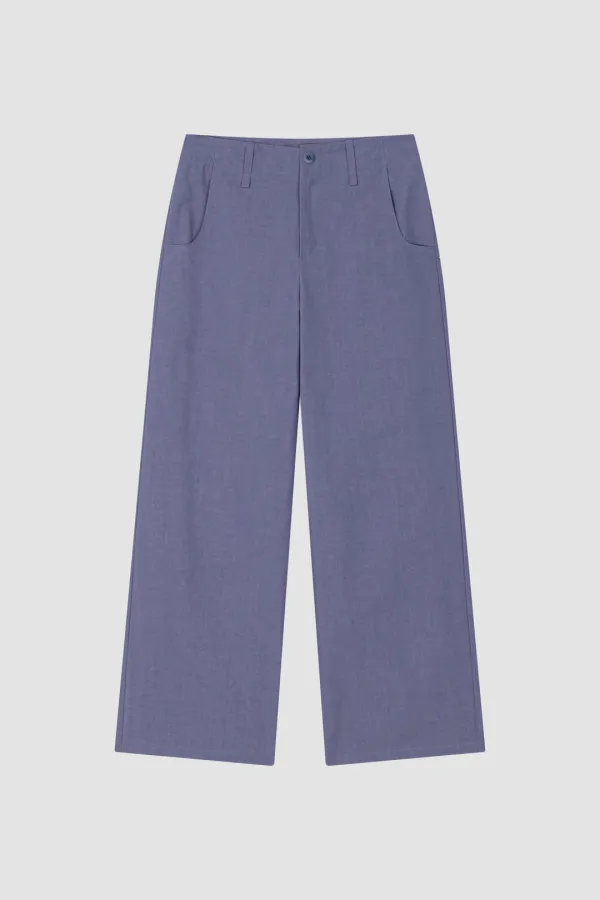 COTTON WIDE PANTS_LAVENDER