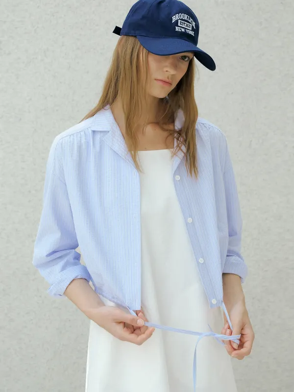STRING SEERSUCKER OPENING SHIRTS_SKY BLUE