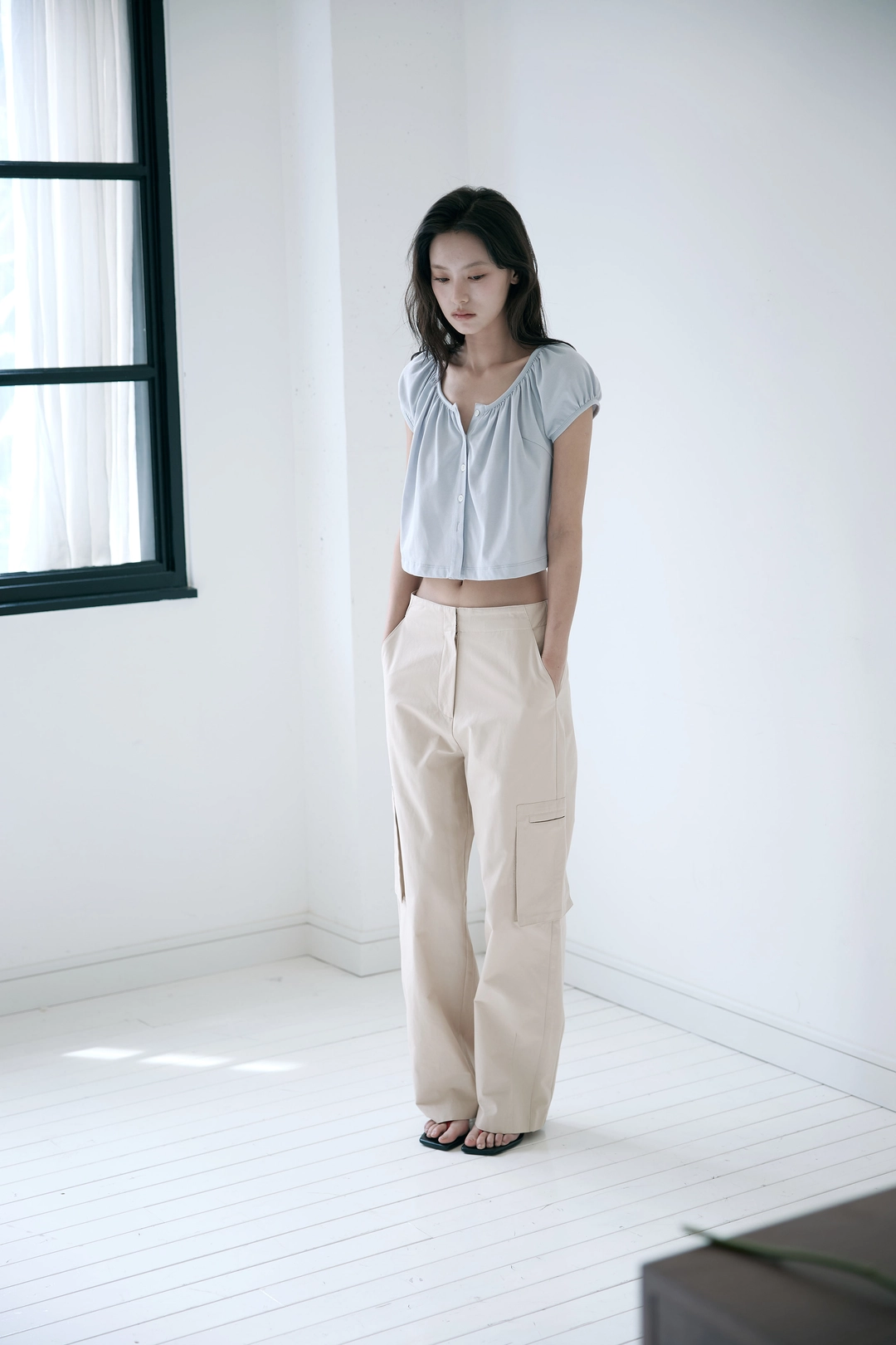 윤슬 puddle pants (light beige) 상품 이미지 1
