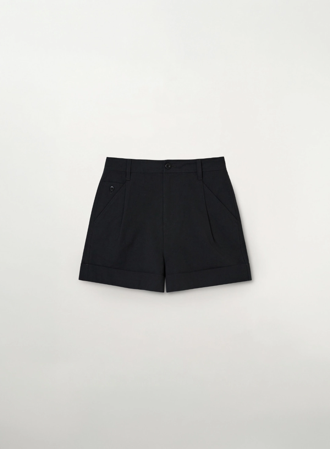 세터 (W) Pocket Cotton Chino Shorts - Black 상품 이미지 1