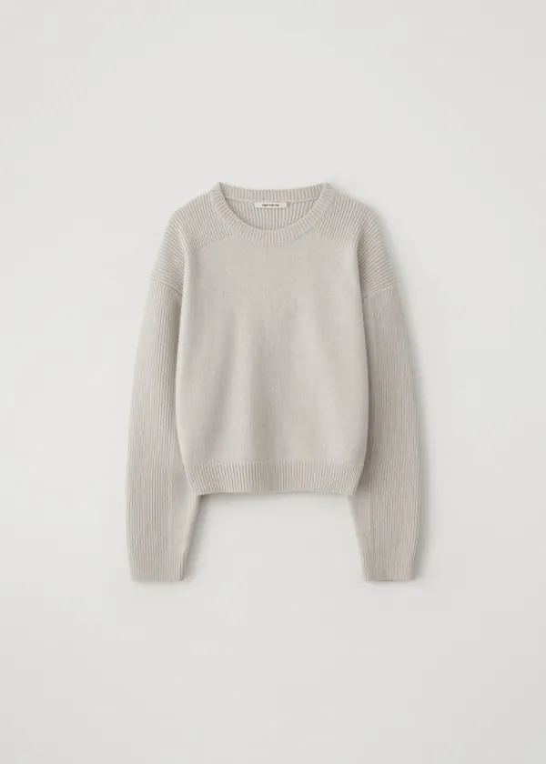 Grain heavy round knit (oat ivory)
