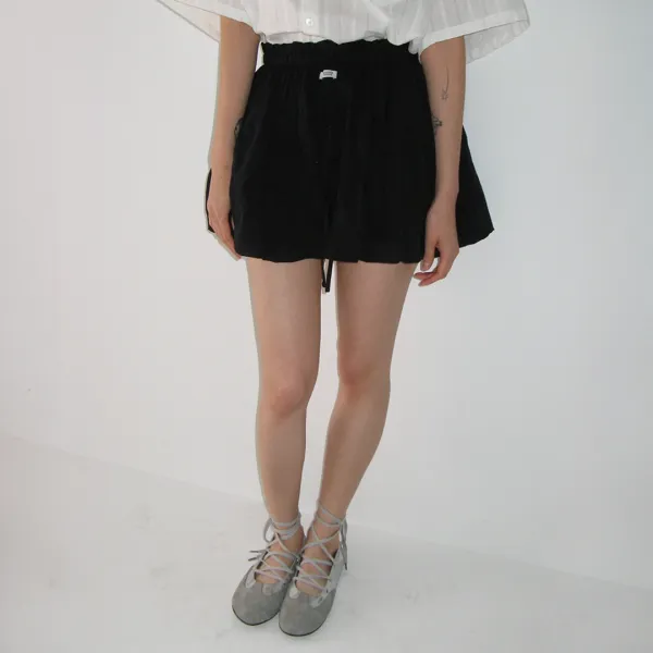 AIRY DOT MINI SKIRT BLACK