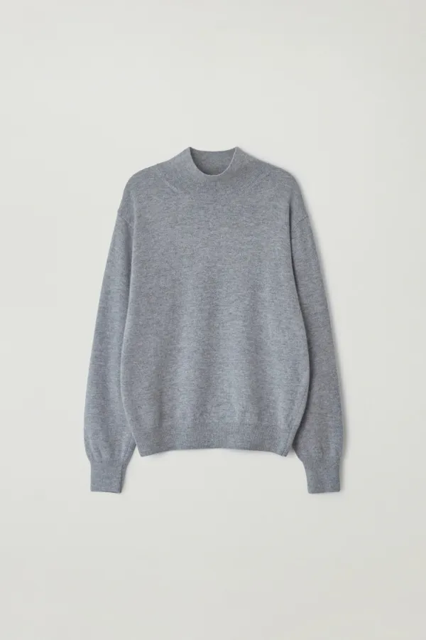 Mock neck sweater(Gray)