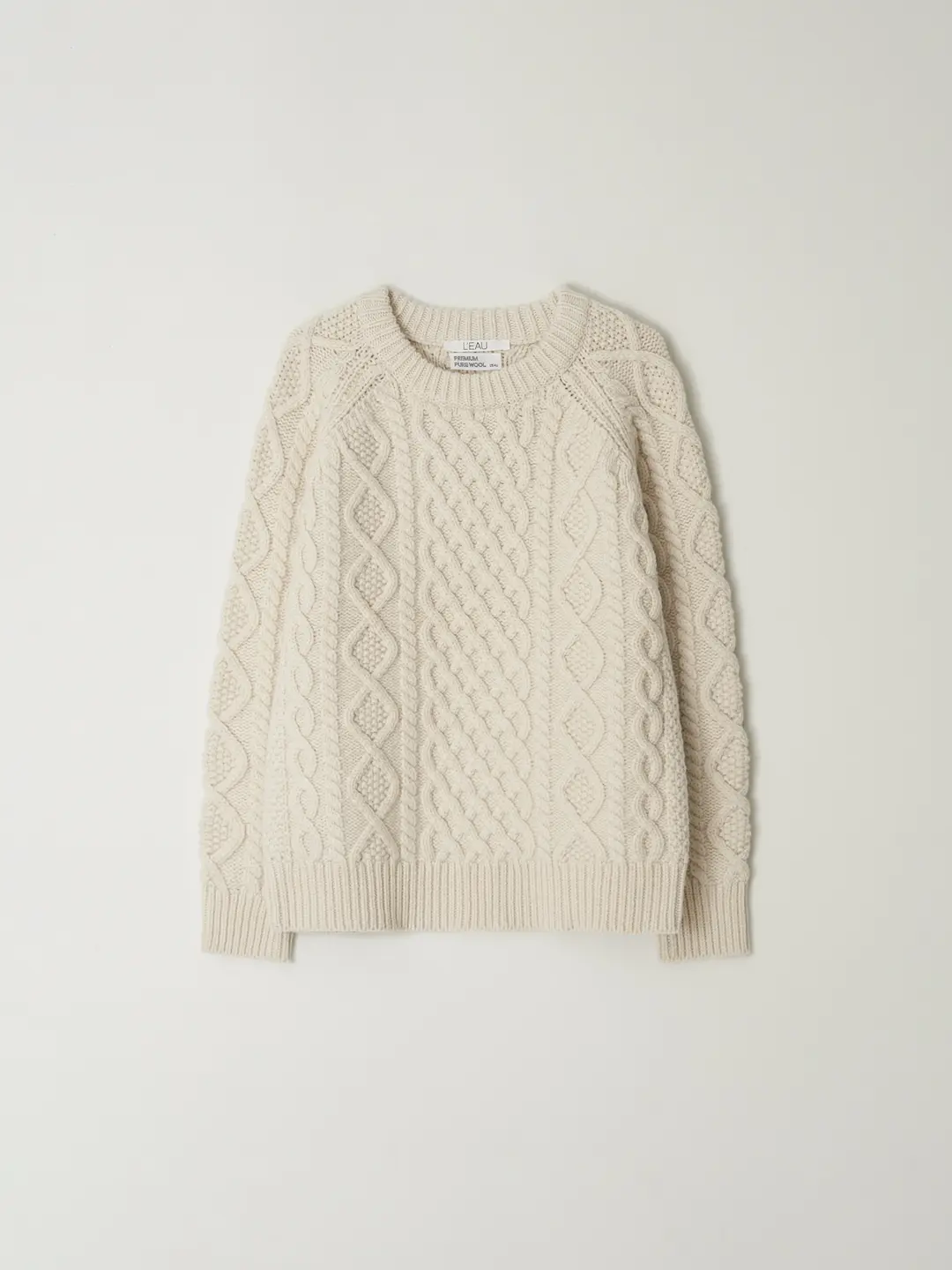 Irish fisherman knit_ecru