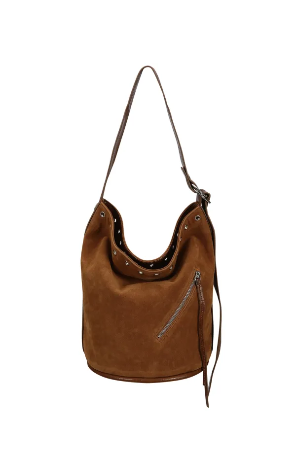 beaker bag (suede camel)