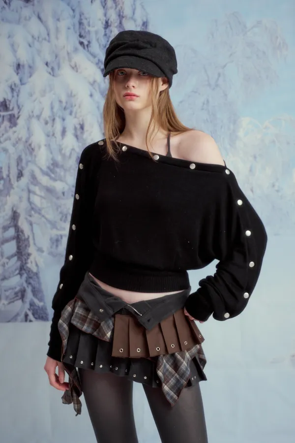 SNAP BUTTON TOP (BK)