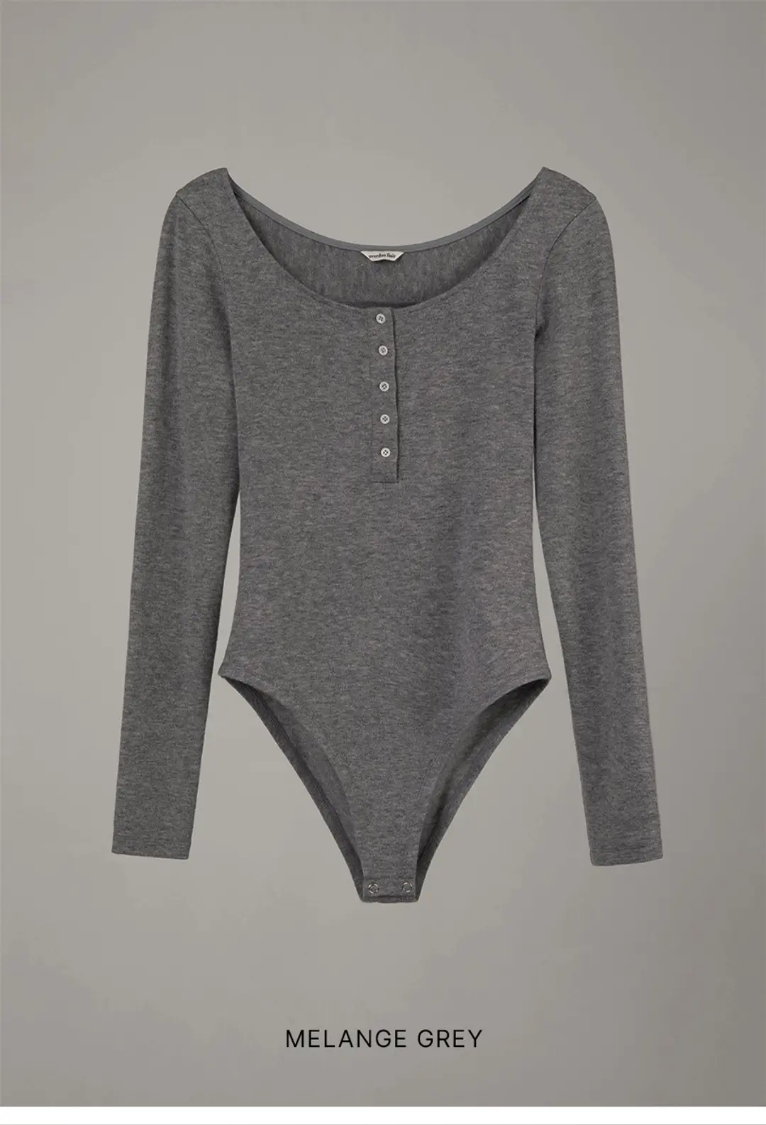 오버듀플레어 BUTTON BODYSUIT_MELANGE GREY 상품 이미지 3
