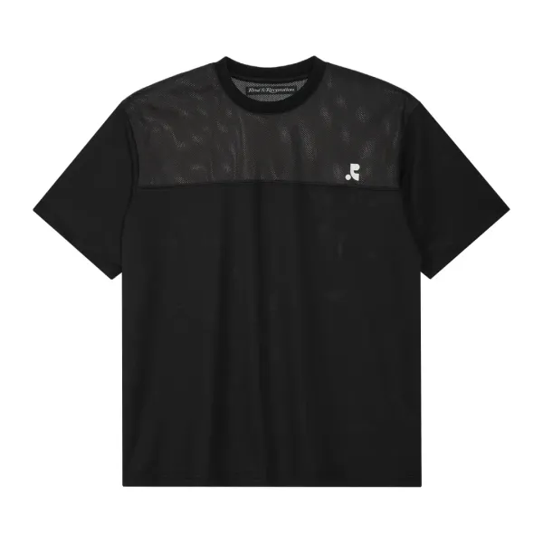 MESH CREWNECK T-SHIRT - BLACK