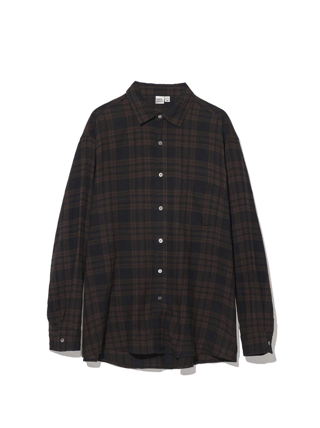 파르티멘토 Shadow Tartan Check Shirts_Brown 상품 이미지 3
