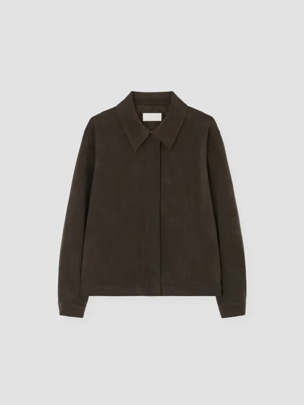 SANDY SUEDE BLOUSON JACKET_KHAKI_OE3C2MJK92KHA