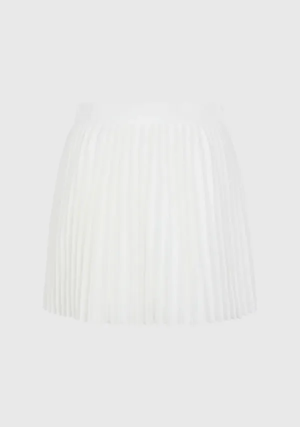 2nd) Liz Pleated Mini Skirt Ivory