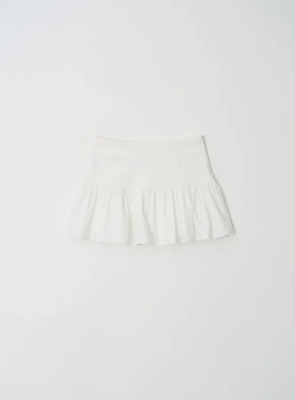 [3RD]Daisy gabardine mini skirt
