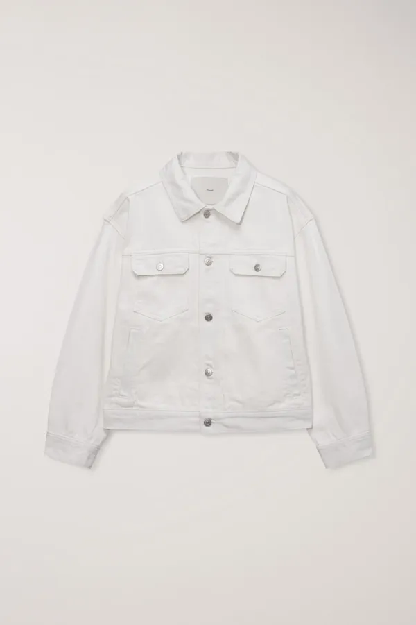 UNISEX DENIM TRUCKER JACKET IVORY_UDJU6A108IV