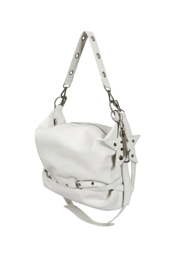 슬라우치 백 & 키링 세트 slouchy bag (cream) & keyring set