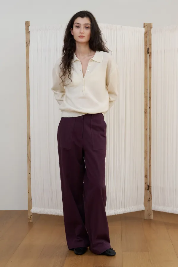 TINT COLLAR KNIT_ivory