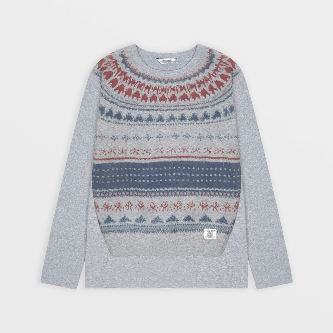 사파리스팟 [Restock] Country Fake Cowichan Long Sleeve (Gray) 상품 이미지 1