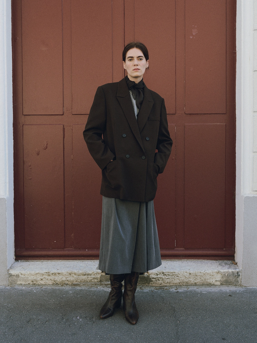 루에브르 Double-Breasted Tailored Jacket SW5AJ321-93 상품 이미지 2