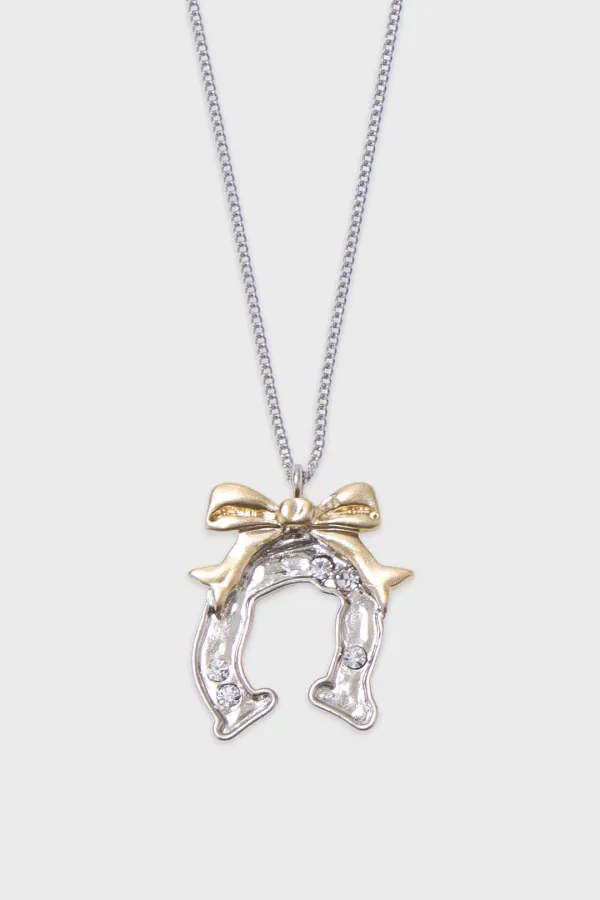 Horse Charm Necklace (Silver Gold)