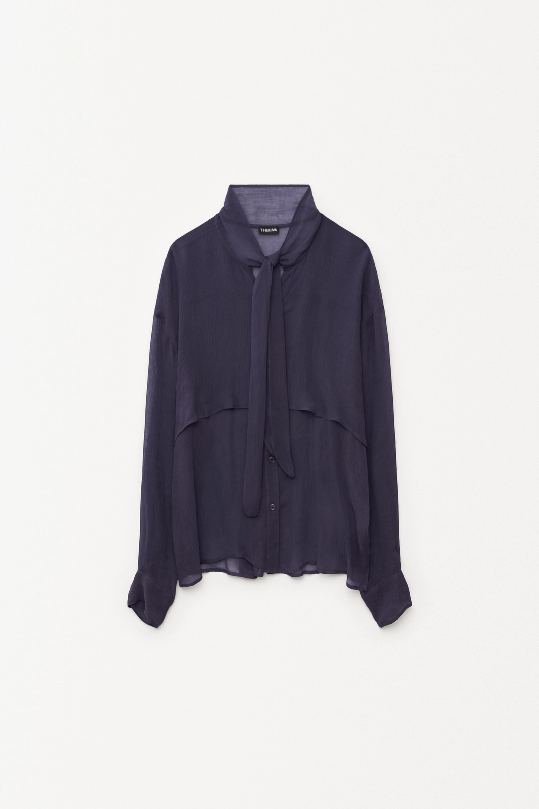 더일마 Legacy Sheer Tie Blouse purple 상품 이미지 1