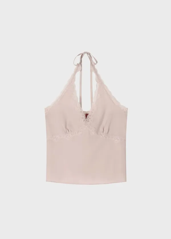 Romance Halter Top Nude Pink