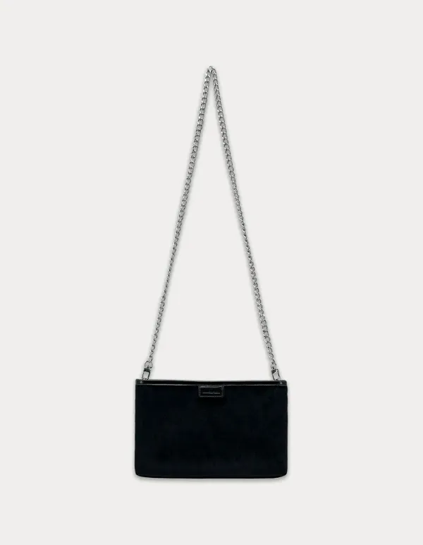 Velvet Mini Chain Toast Bag - Velvet Black