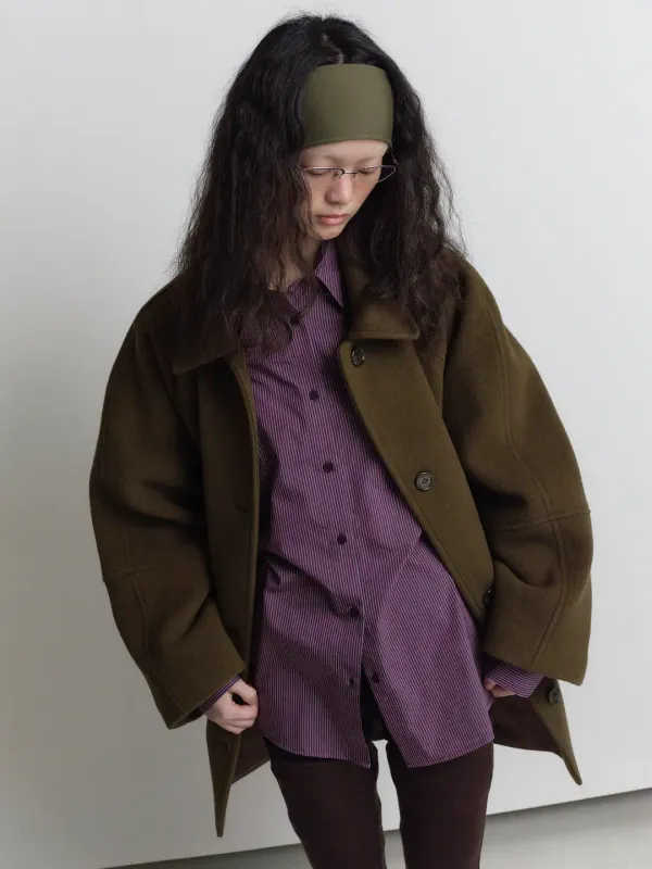 DAILY STRIPE SHIRT IN PLUM