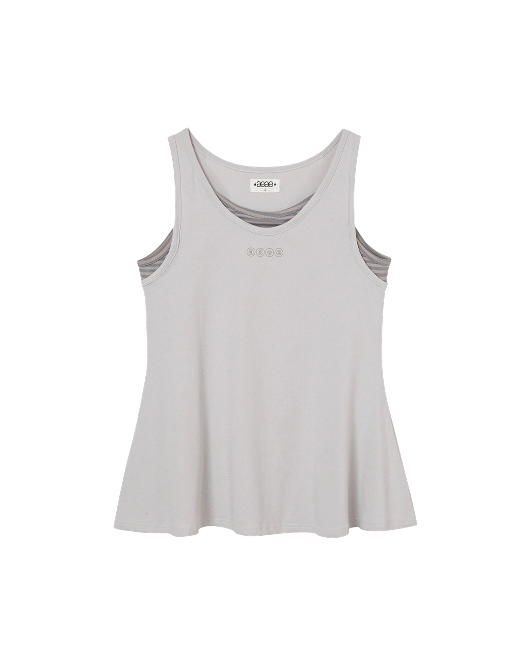 에이이에이이 STRIPE LAYERED SLEEVELESS [ASH] 상품 이미지 1