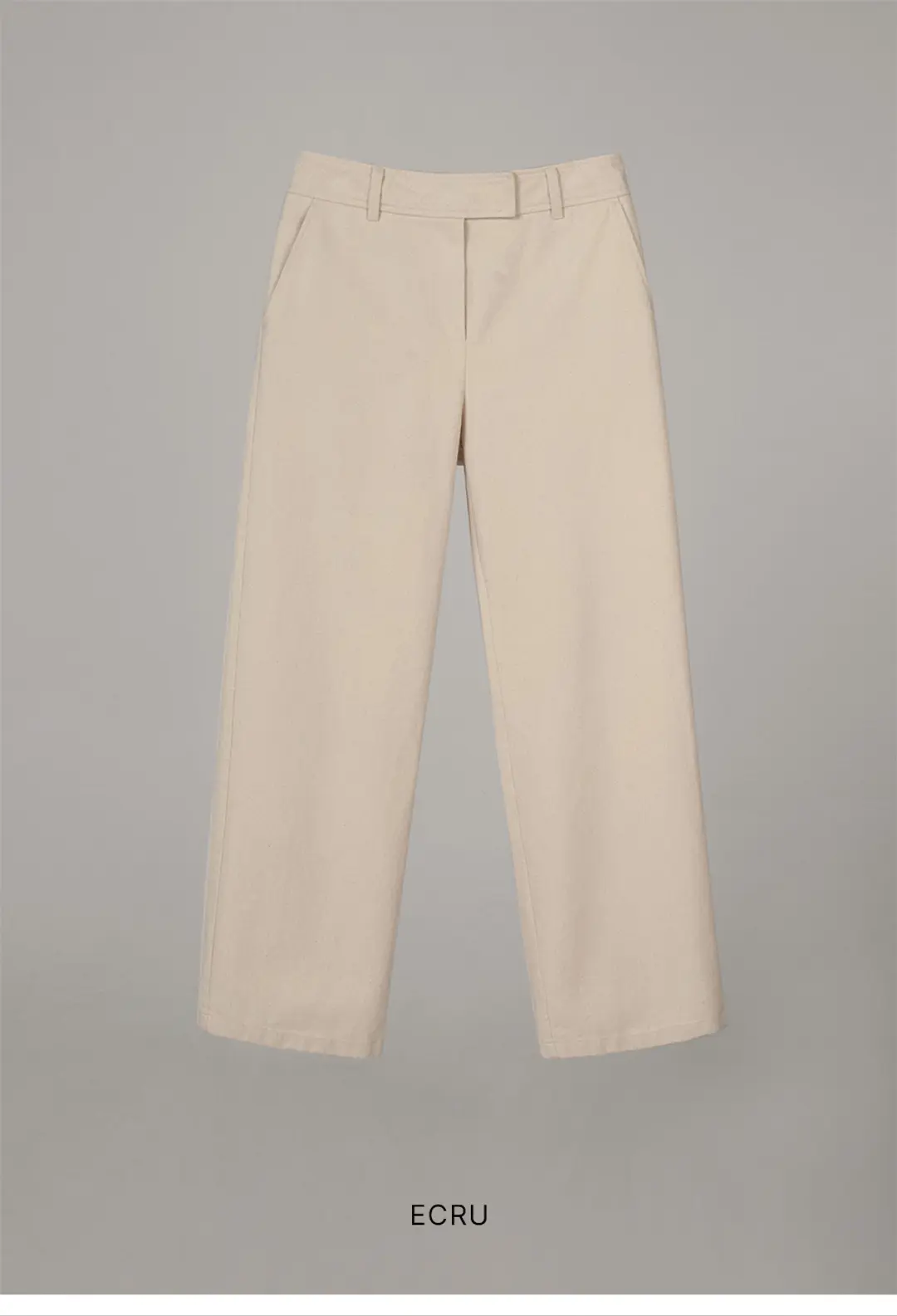 오버듀플레어 COTTON STRAIGHT PANTS_ECRU 상품 이미지 1