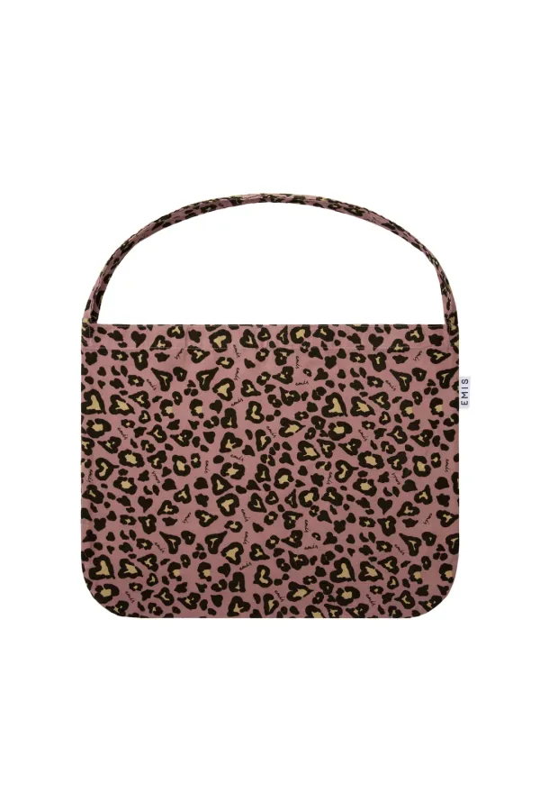 CORDUROY EMIS LEOPARD ECO BAG-PINK