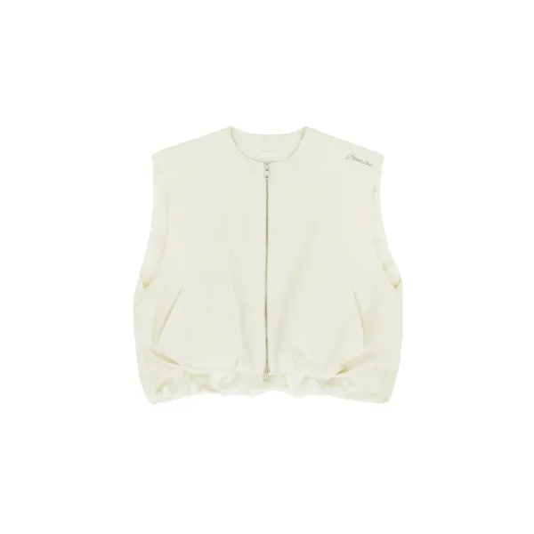 [2차] Puffed Hem Vest (sand beige)