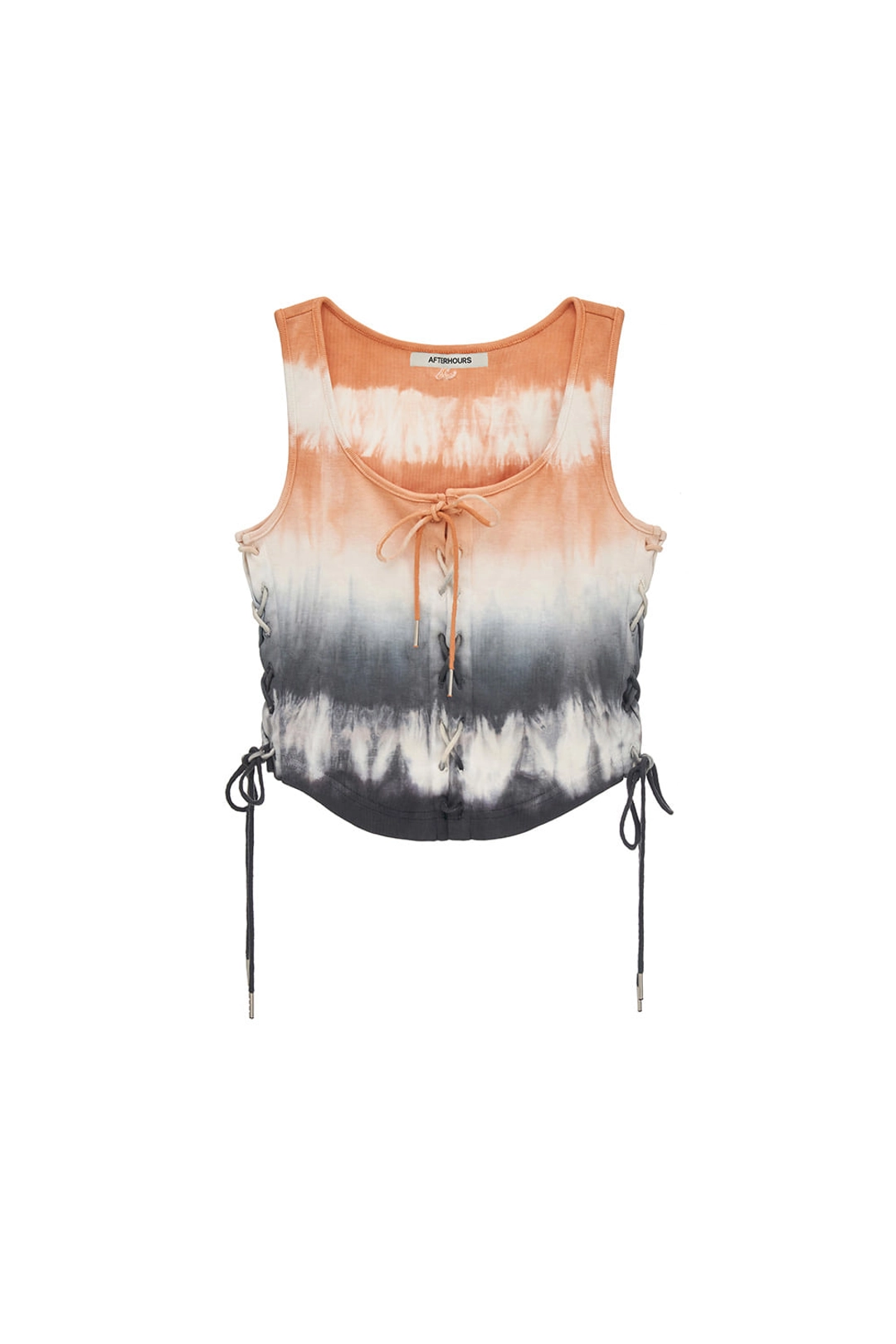 애프터아워즈 DYED LACE-UP SLEEVELESS (ORANGE) 상품 이미지 1
