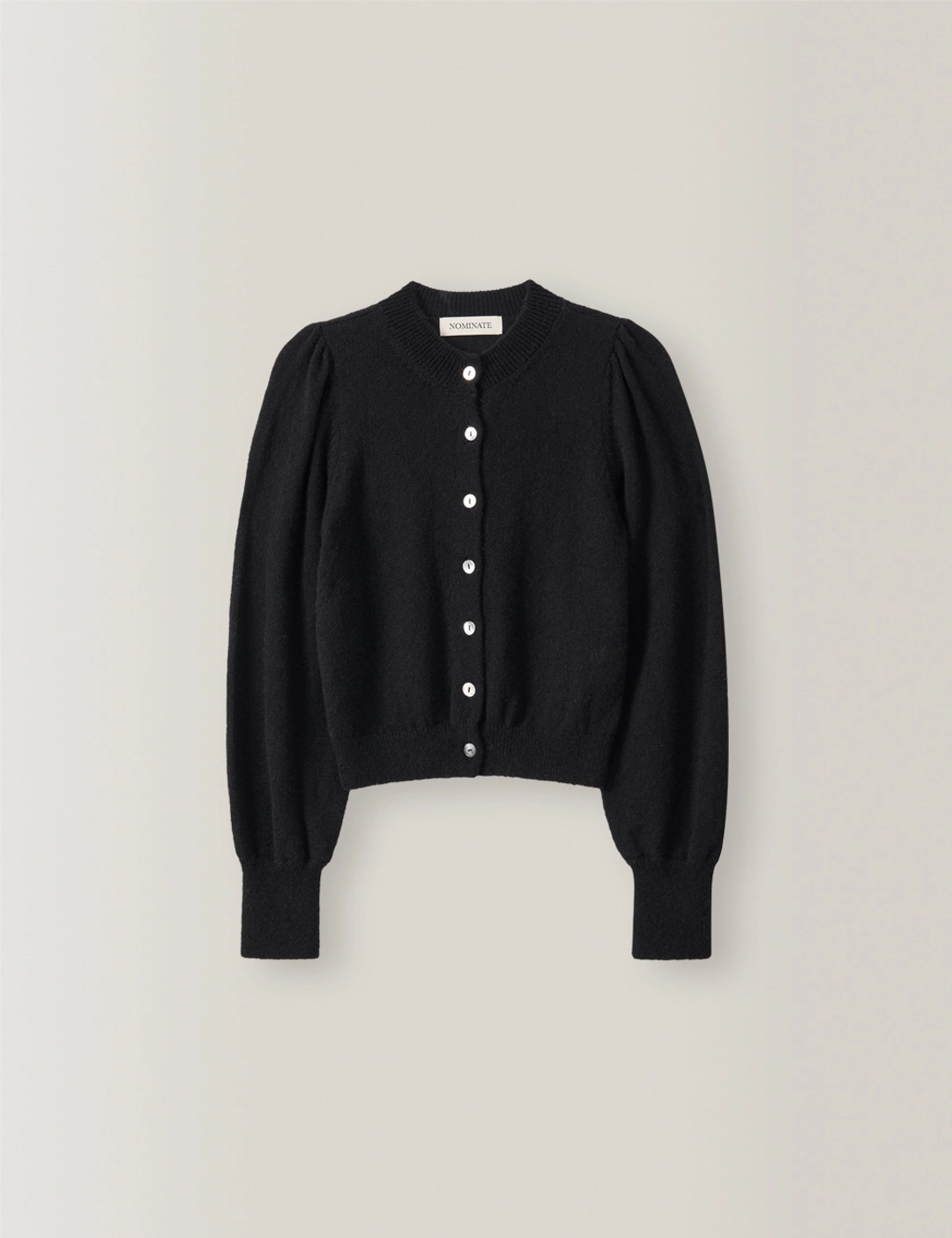 노미나떼 Dolce Puff Long-Sleeve Cardigan (Black) 상품 이미지 2